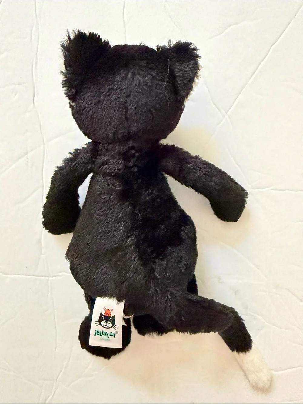 Jellycat Small Bashful Kitten Black and Cream Tuxedo Size 8